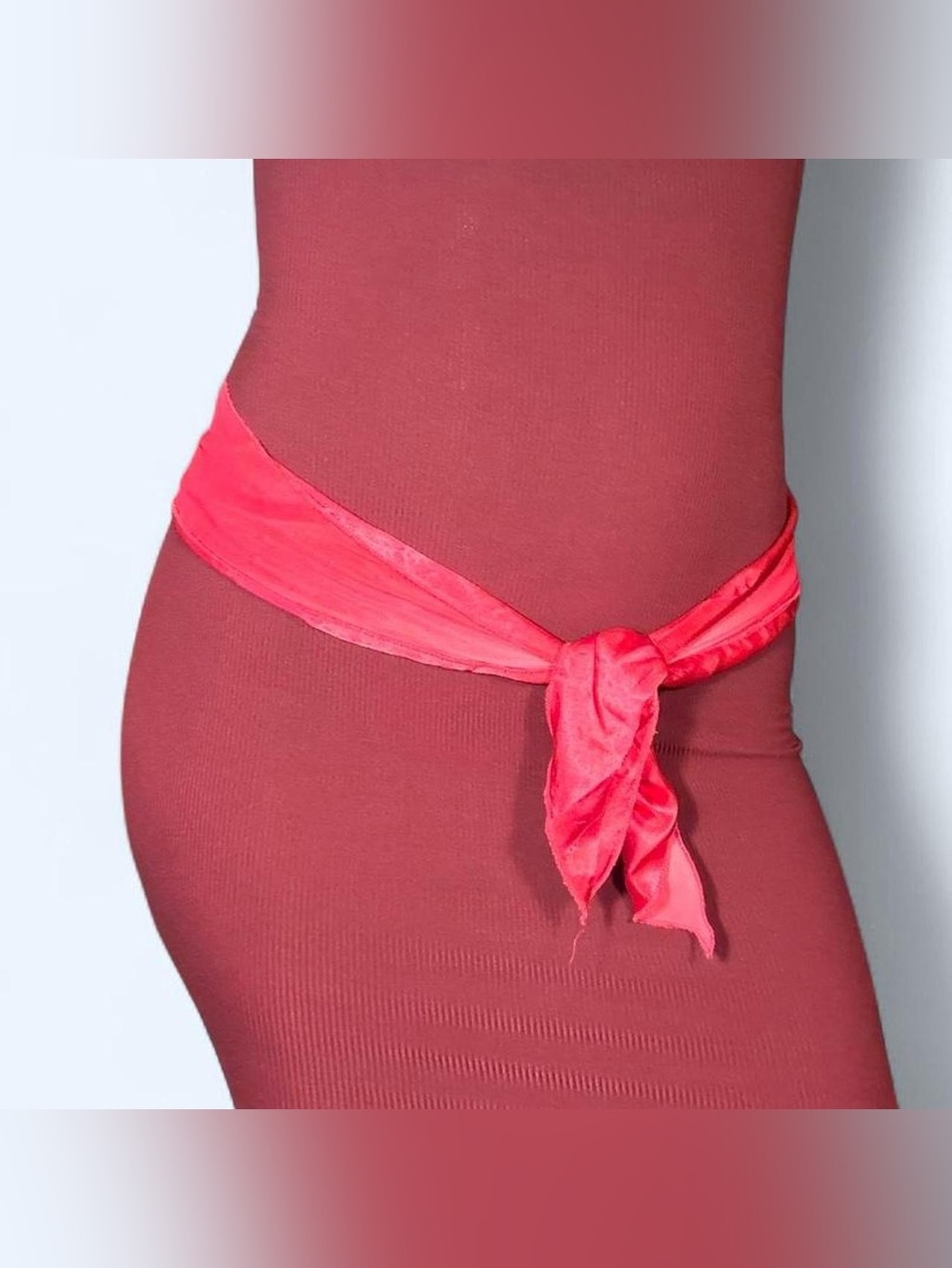 Y2K Pink Glitter Scarf Belt!